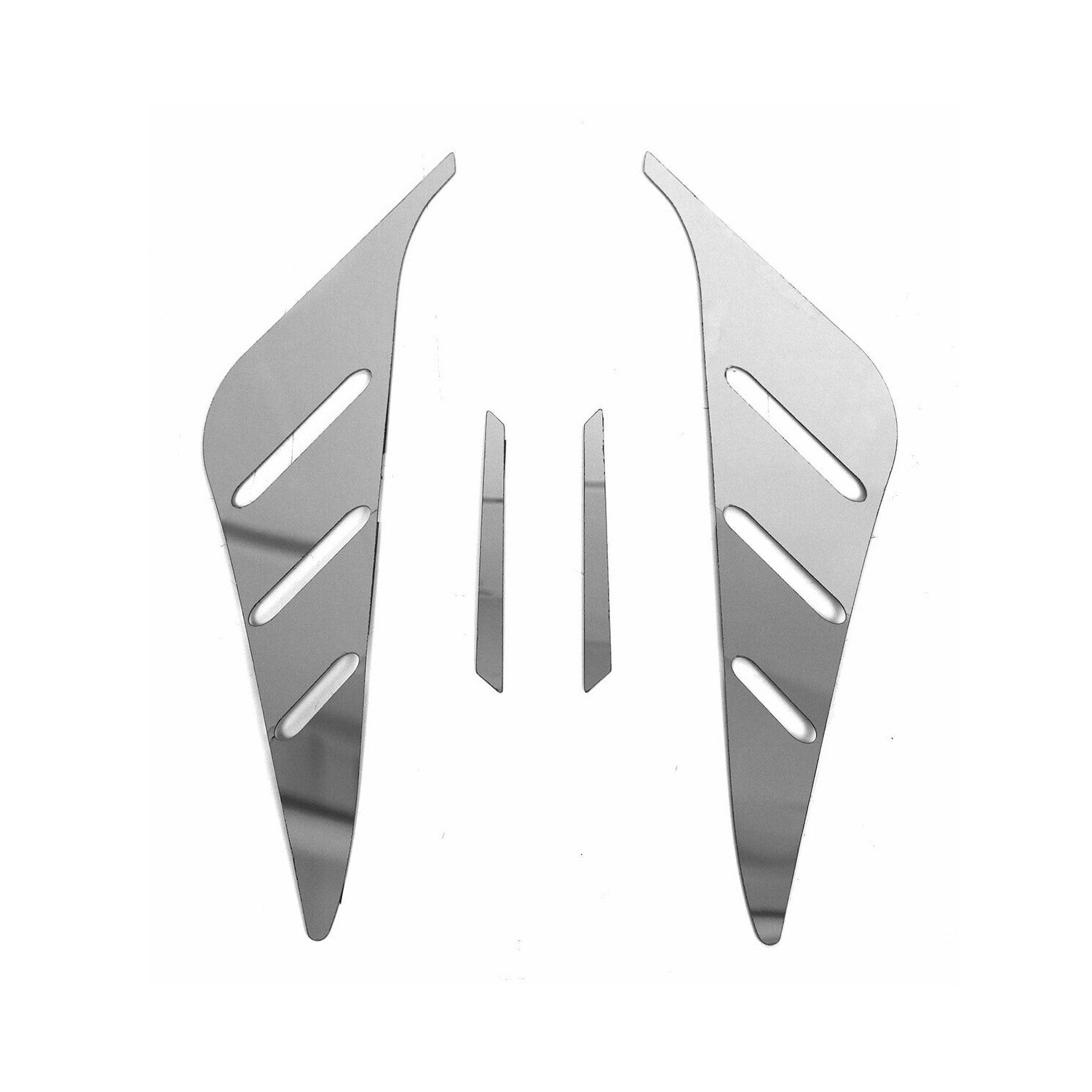 2018-2023 Hyundai Kona Trunk Wing Side Trim Silver Stainless Steel 4 Pcs