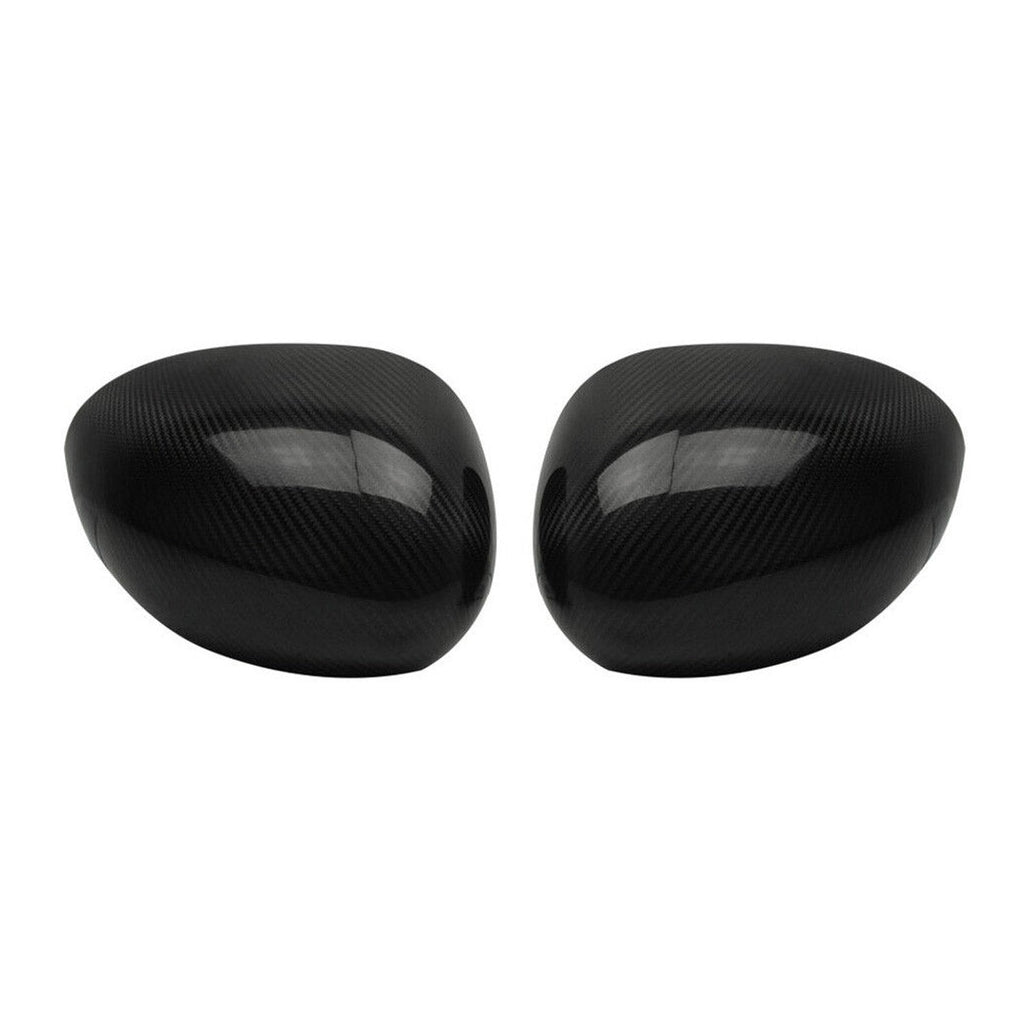 2014-2024 Mini Cooper F55 F56 Side Mirror Cover Caps Carbon Fiber Black 2Pcs