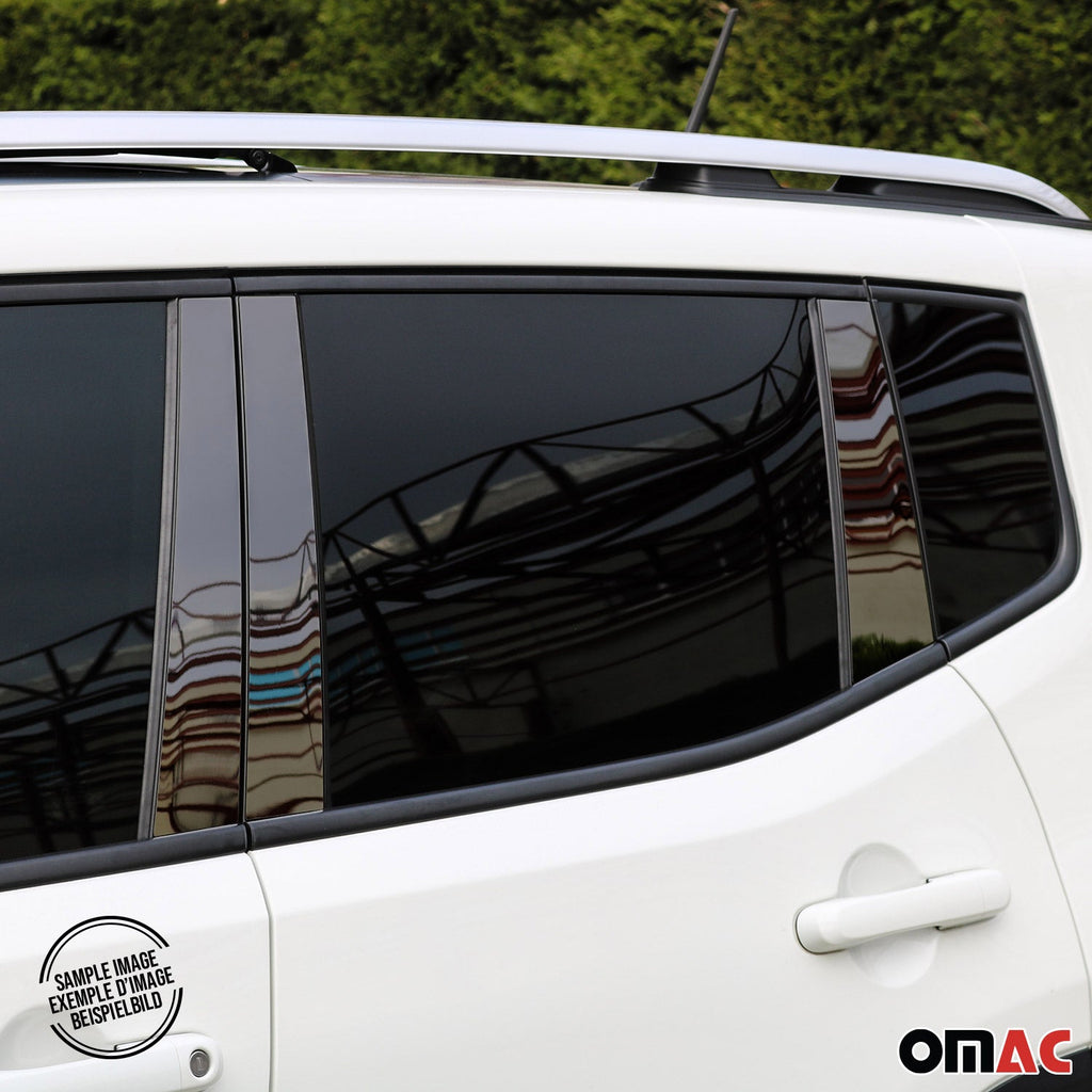 2017-2022 Honda CR-V Window B Pillar Posts Door Trim Cover Stainless Steel Dark 6x