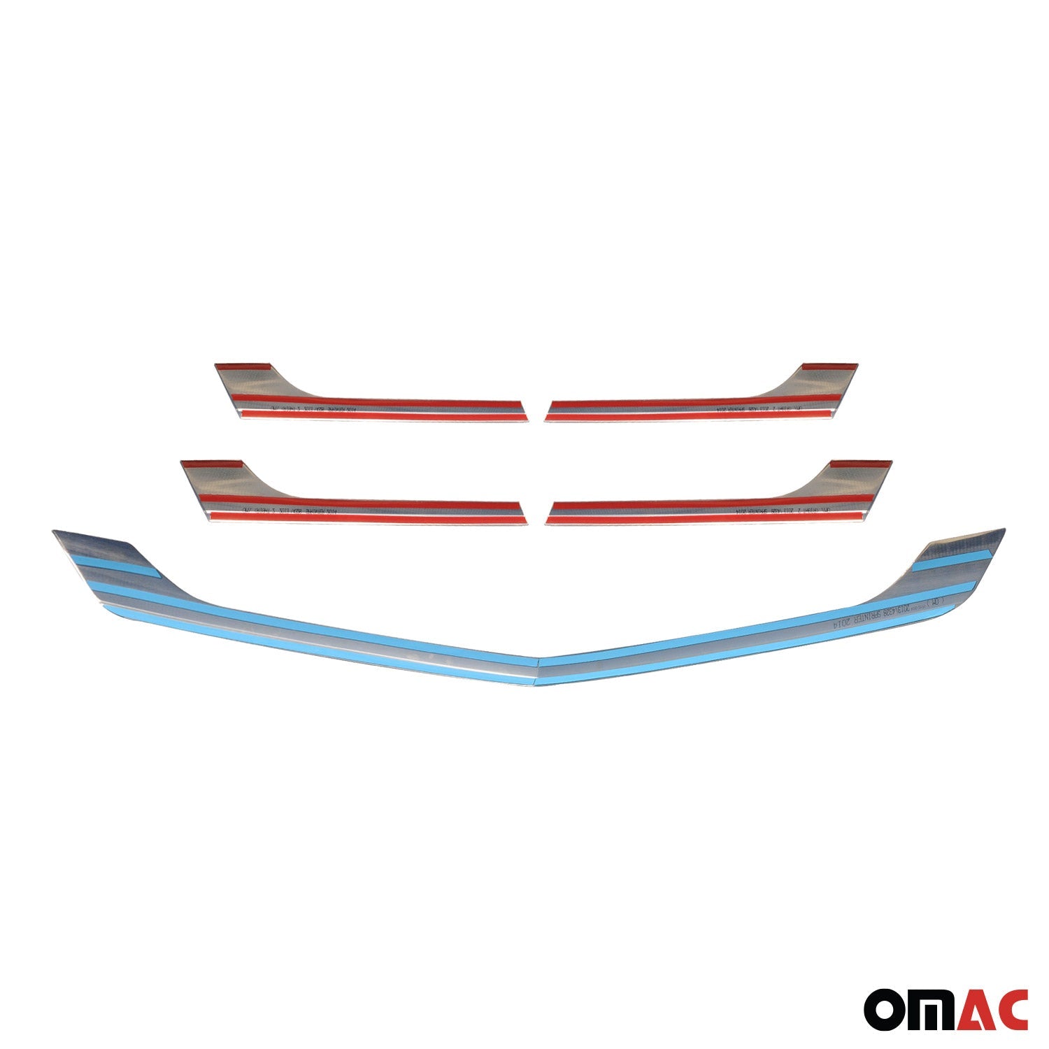 2014-2018 Mercedes Sprinter W906 Front Bumper Grill Trim Brushed Stainless Steel 5x