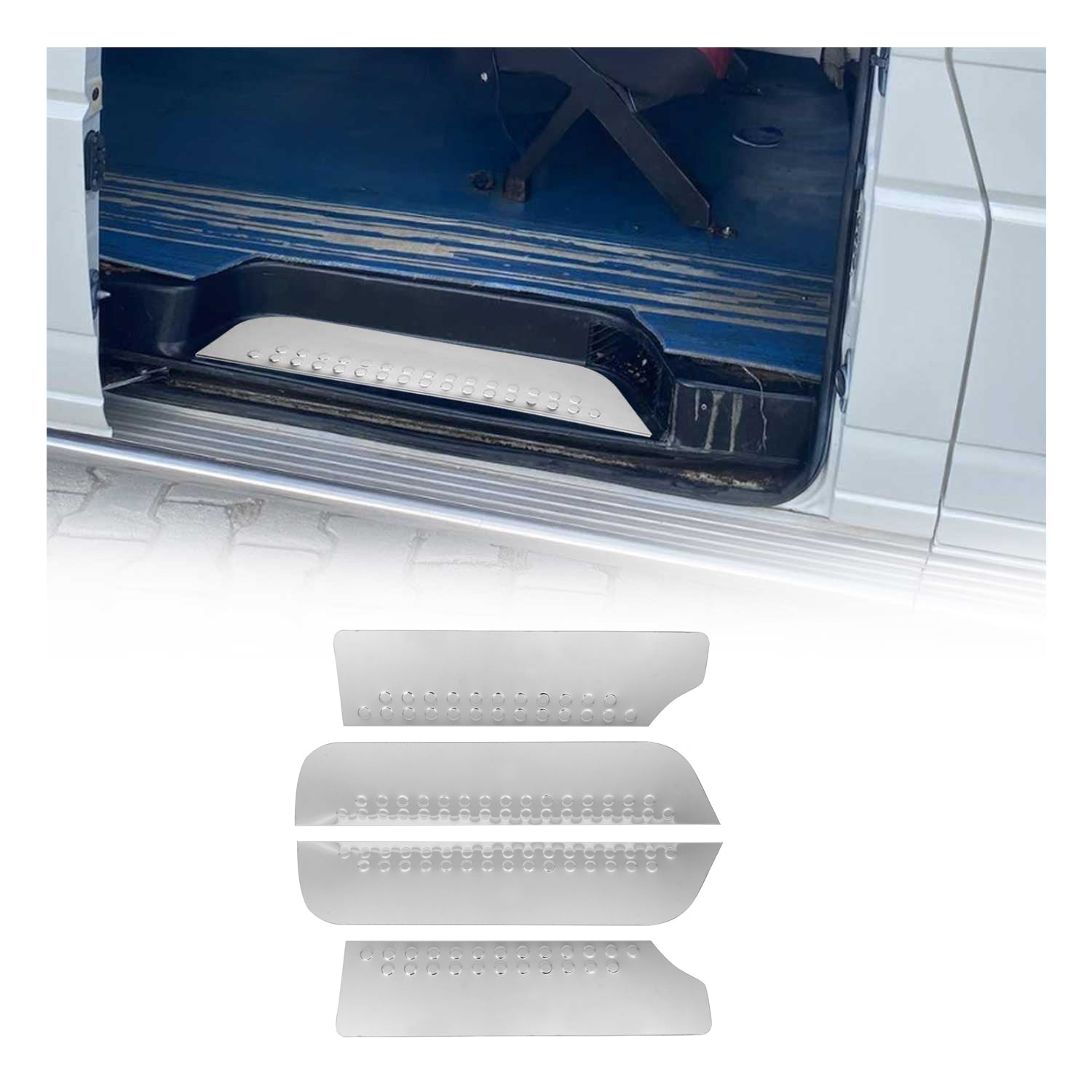 1993-2003 Volkswagen Eurovan Door Sill Scuff Plate Scratch Protector Stainless Steel