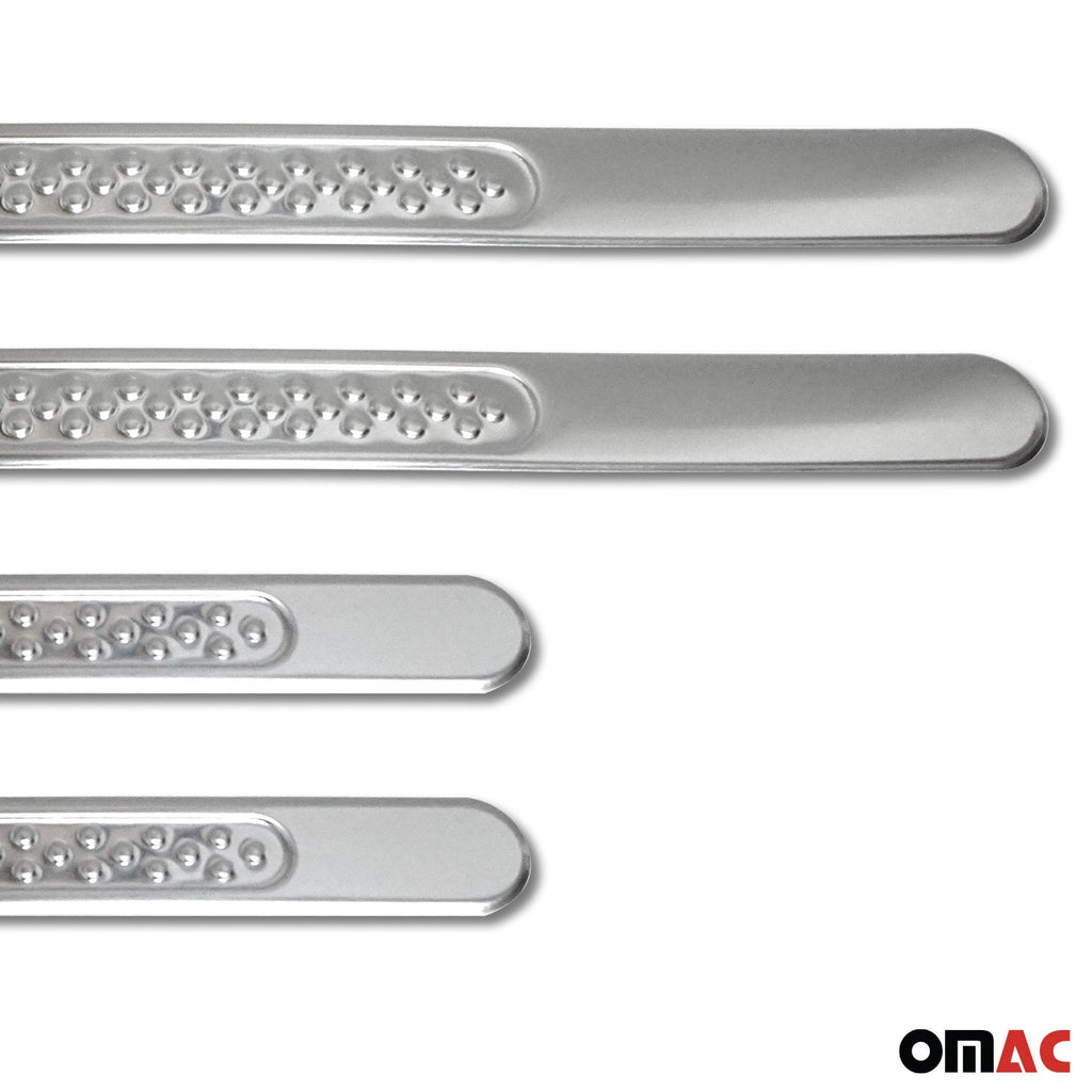 Ford Door Sill Scuff Plate Scratch Protector Gloss Stainless Steel Silver 4 Pcs