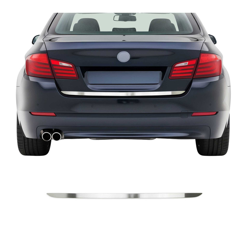 2011-2016 BMW 5 Series F10 Sedan Rear Trunk Lid Molding Trim Brushed Stainless Steel