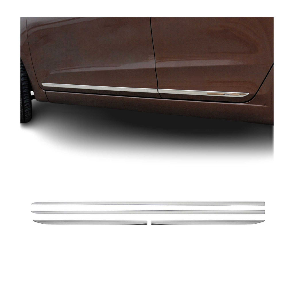 2013-2019 Ford Escape Side Door Molding Trim Skirt Garnish Stainless Steel Silver 4Pcs