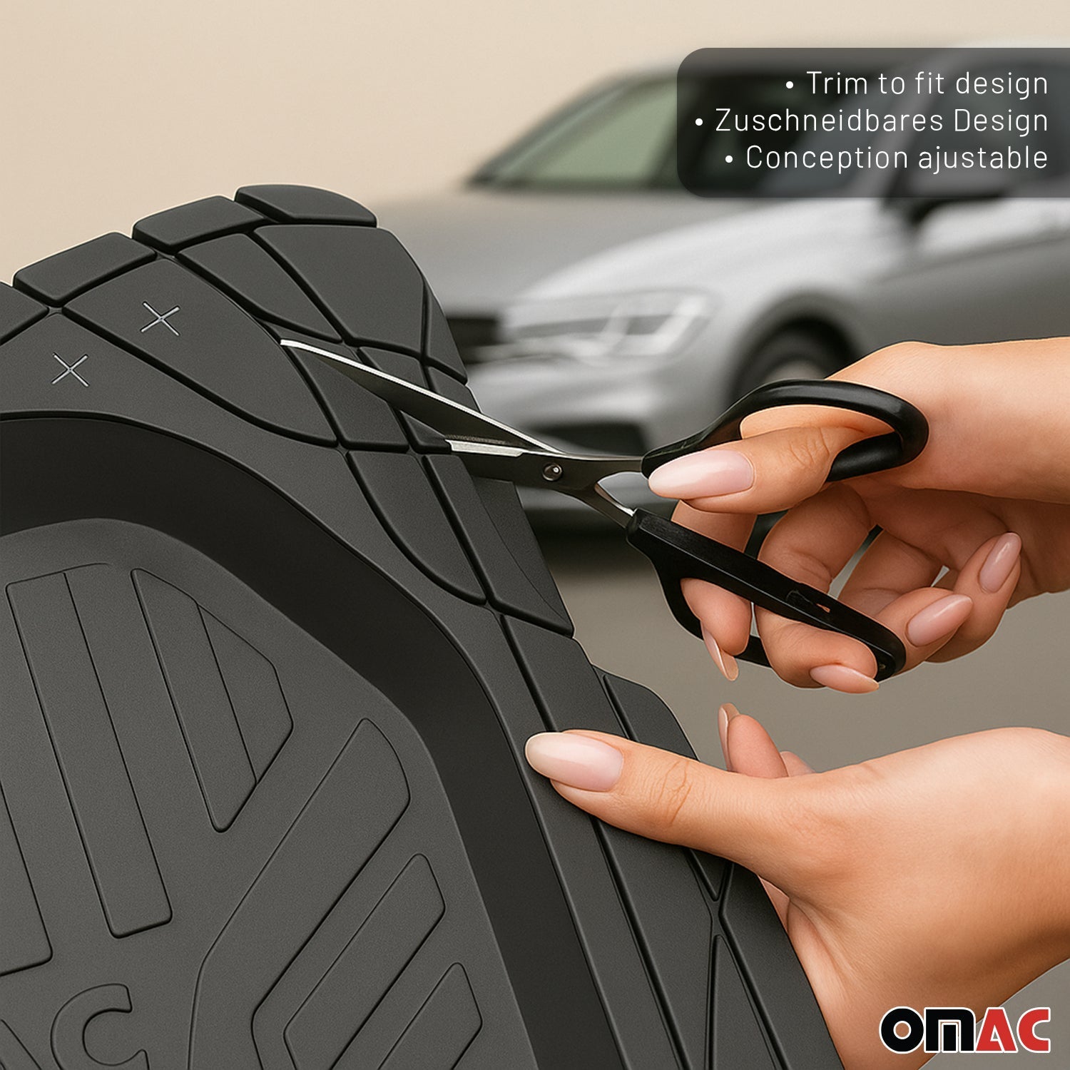 2013-2019 Cadillac XTS Semi-Custom fit Floor Mats Liner All Weather 3D Black Waterproof 4Pcs