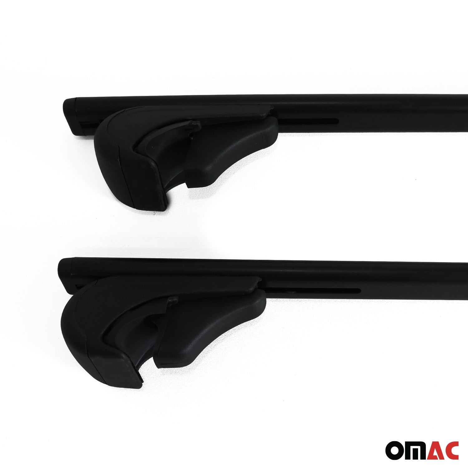 Roof Rack Raised Rail Cross Bars Carrier Universal Lockable 47" 2 Pcs Metal Black