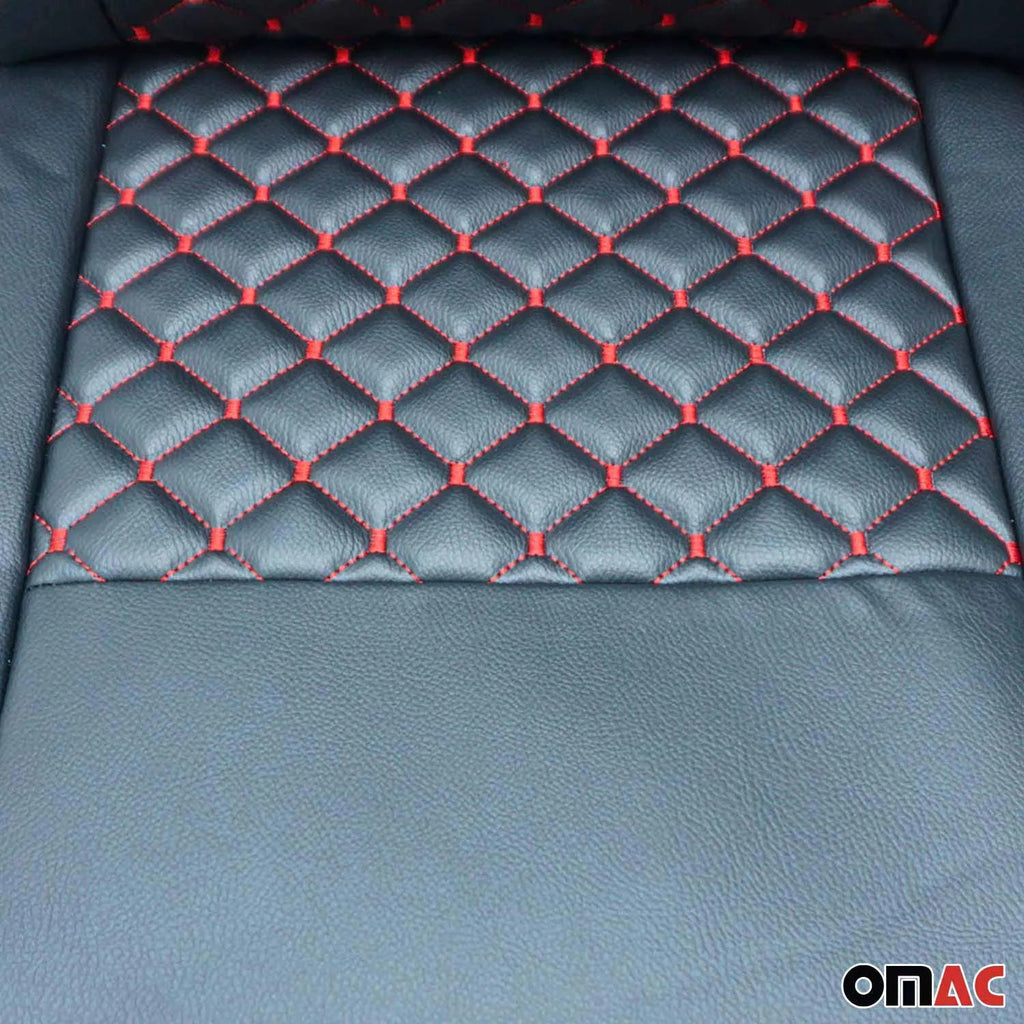 2015-2026 Ford Transit Leather Custom fit Car Seat Cover Black Red