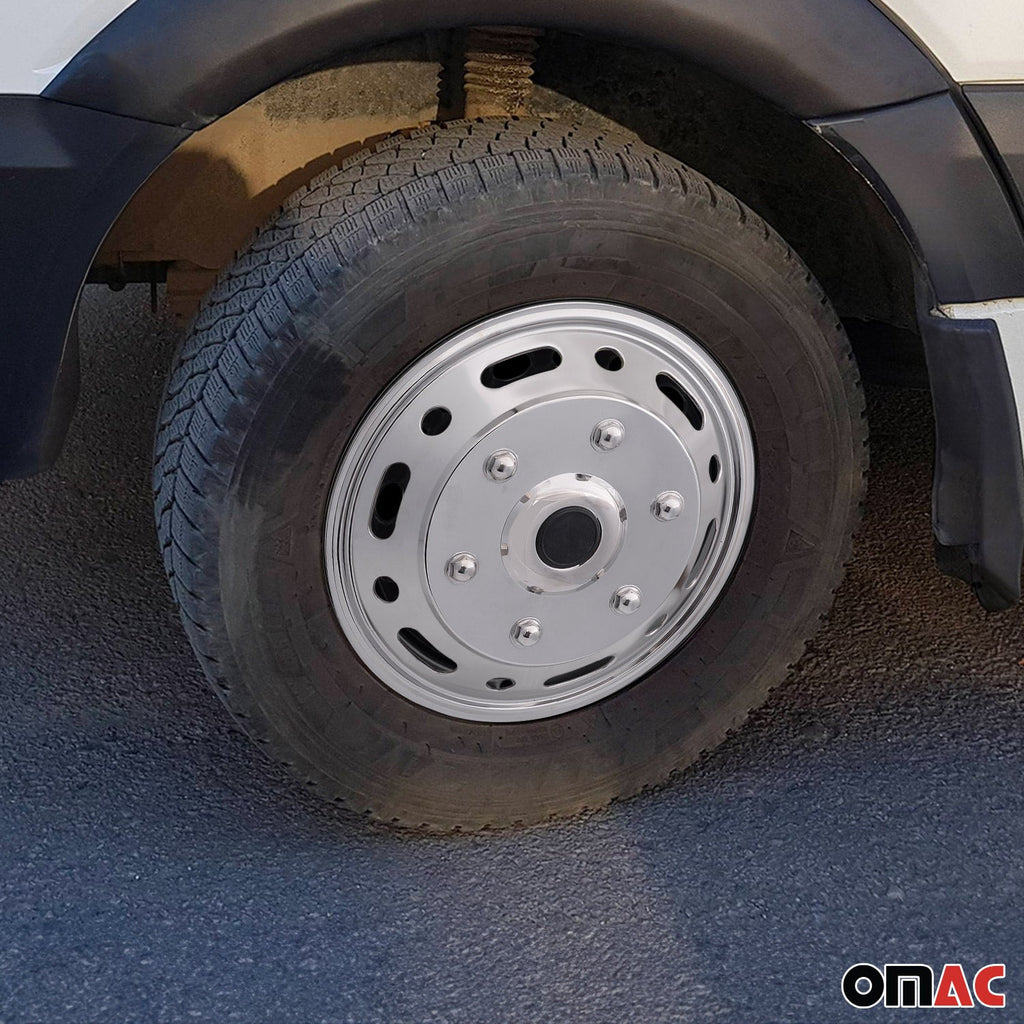 2015-2026 Ford Transit 16" Dual Wheel Simulator Hubcaps Steel Front 2Pcs