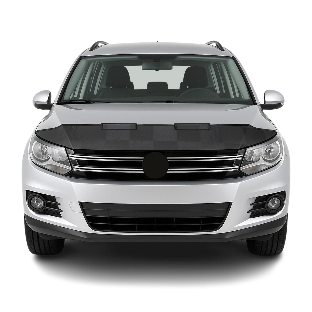 2009-2017 VW Tiguan Car Bonnet Mask Hood Bra Black Chequered 1 Pc