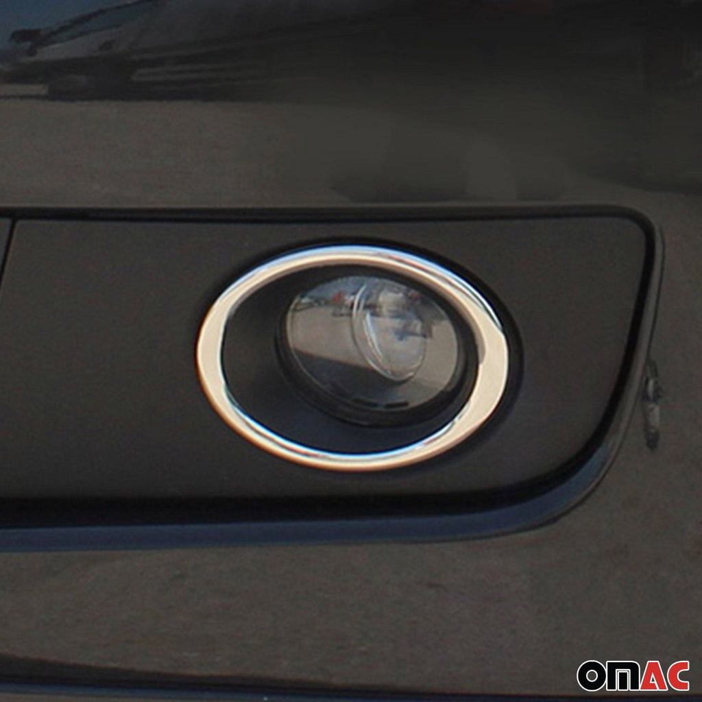 2010-2012 VW Amarok Fog Light Lamp Bezel Cover Stainless Steel Silver 2 Pcs