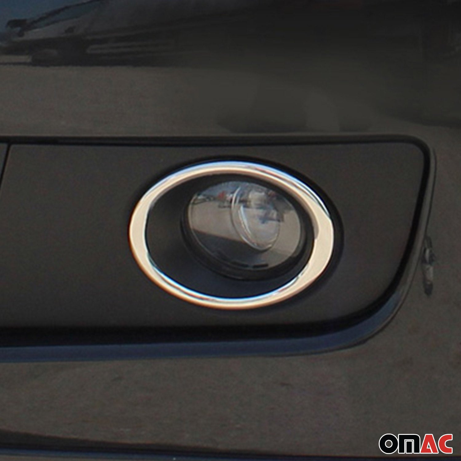2010-2012 VW Amarok Fog Light Lamp Bezel Cover Stainless Steel Silver 2 Pcs