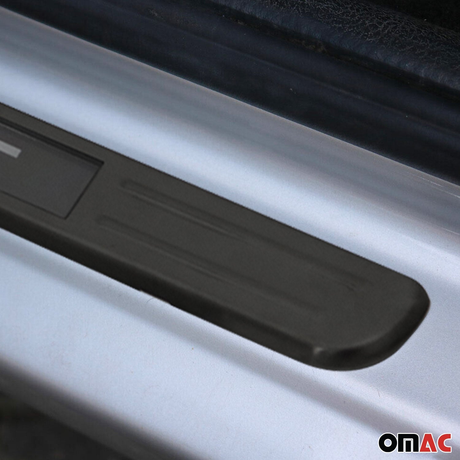 Dodge Door Sill Scuff Plate Illuminated Brushed Stainless Steel Brushed Dark 4Pcs