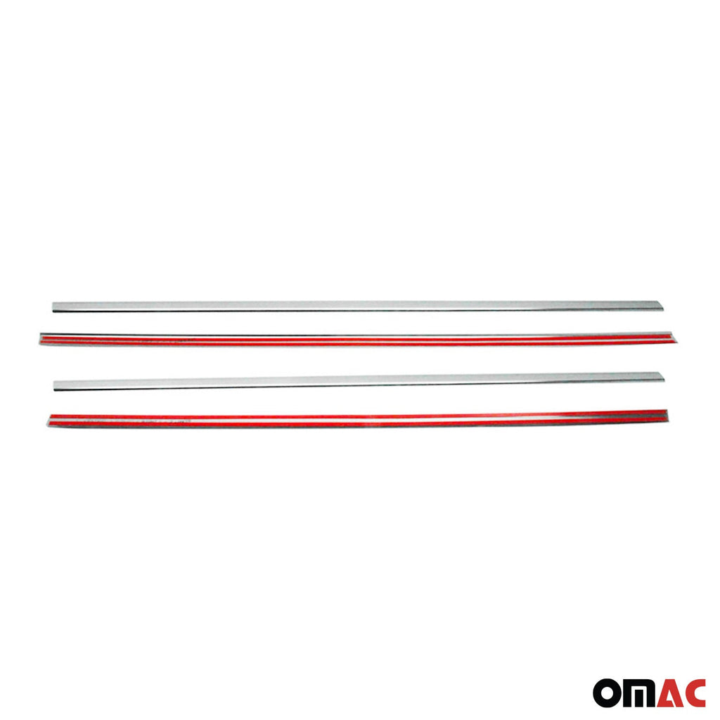 2004-2006 Mitsubishi Lancer Window Molding Trim Streamer Stainless Steel Silver 4 Pcs