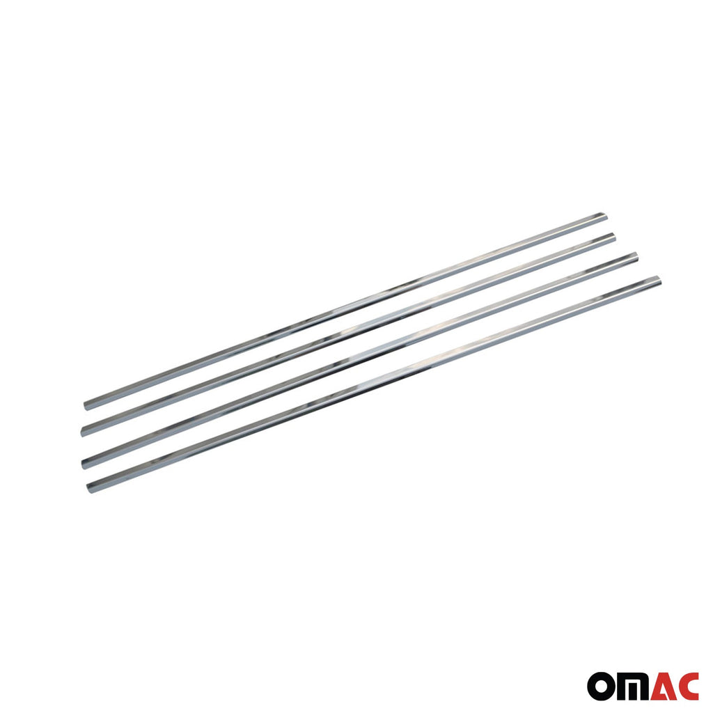 2009-2013 Toyota Corolla Window Molding Trim Streamer Stainless Steel Silver 4 Pcs