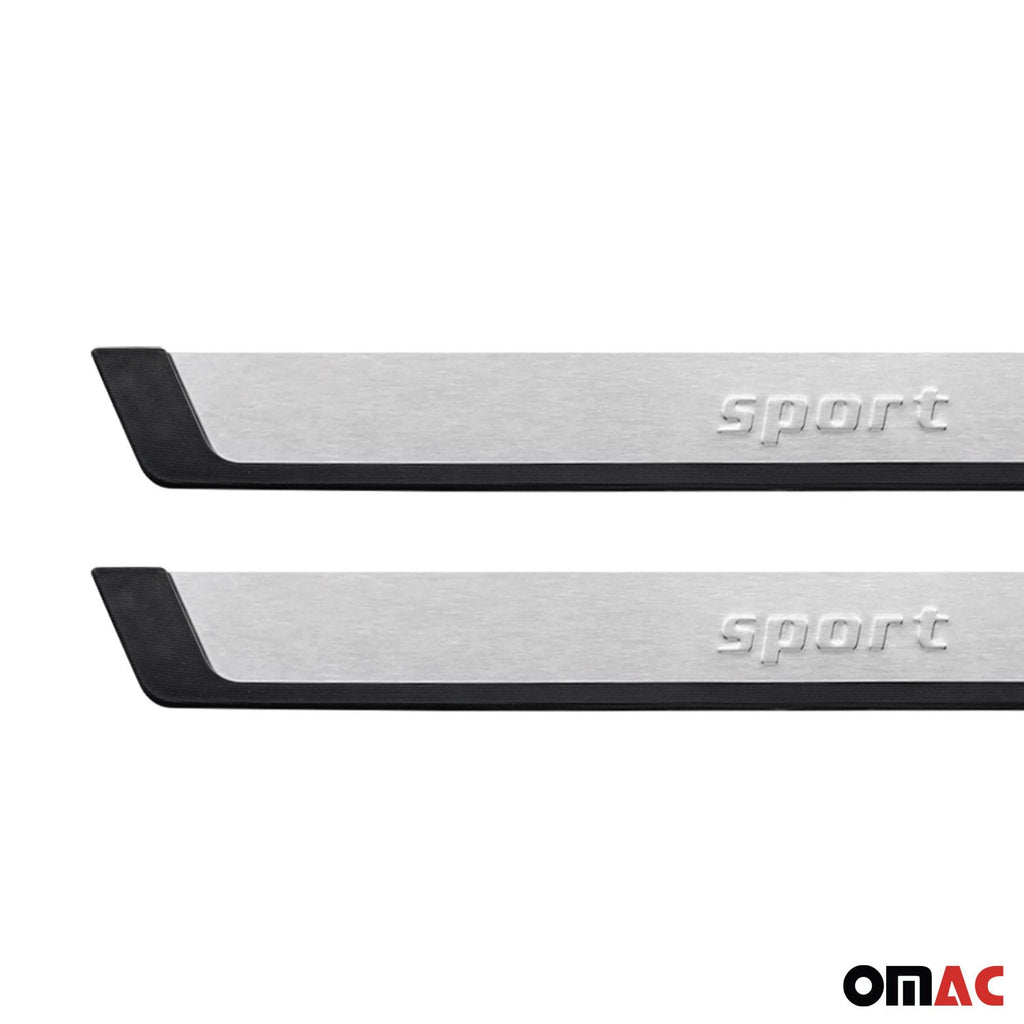 Ford Ranger Door Sill Scuff Plate Scratch Protector Sport Stainless Steel Silver 2 Pcs