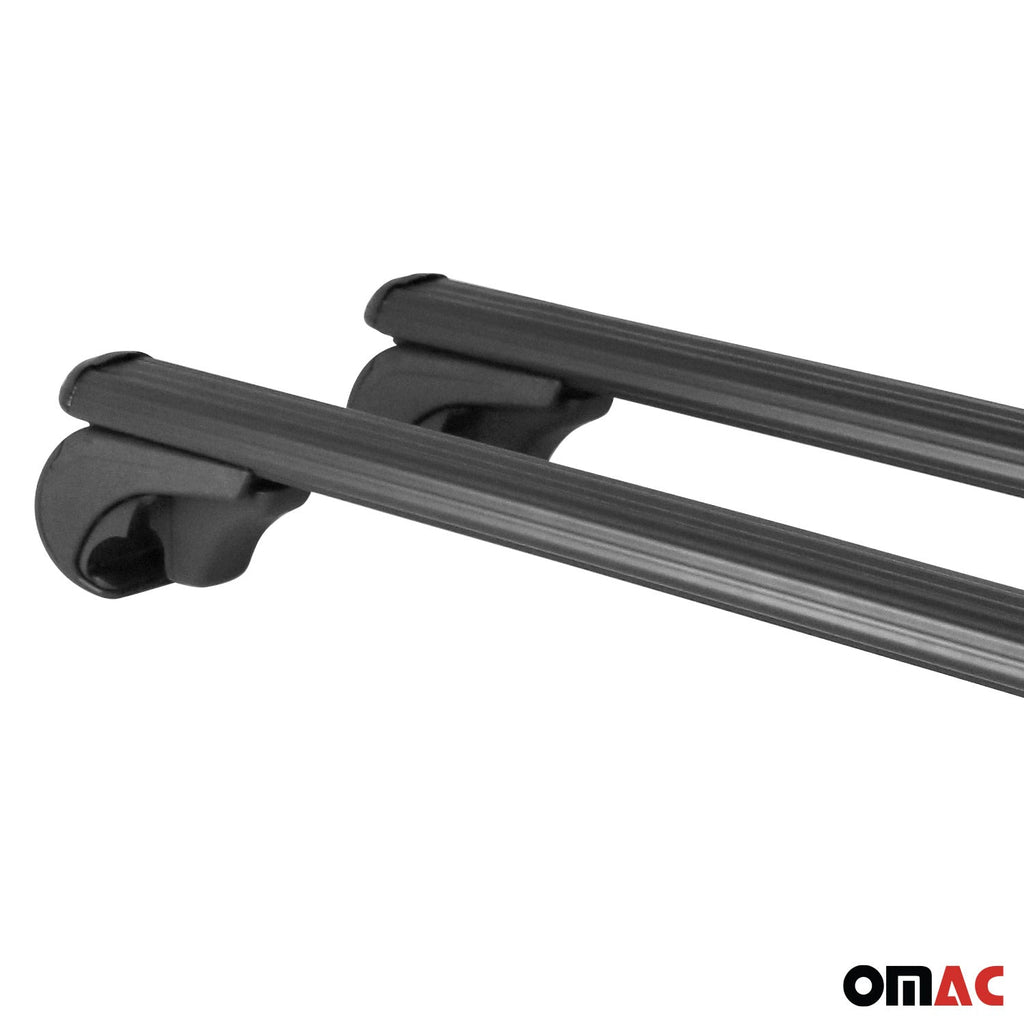 Roof Rack Cross Bars Luggage Carrier Set Adjustable with ABE Black