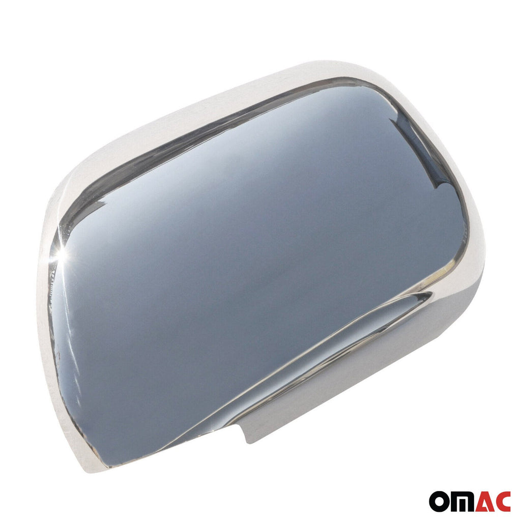 2003-2009 Toyota Land Cruiser Prado Side Mirror Cover Caps Stainless Steel Silver 2Pcs
