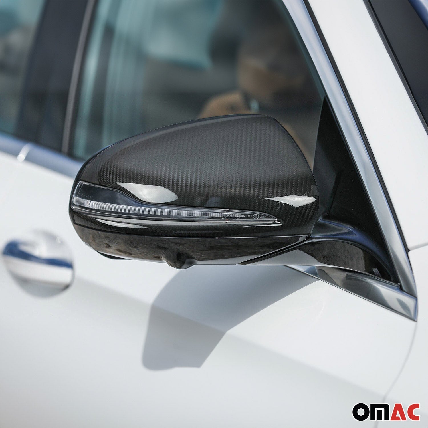 2020-2026 Mercedes GLA Class H257 Side Mirror Cover Caps Carbon Fiber 2Pcs