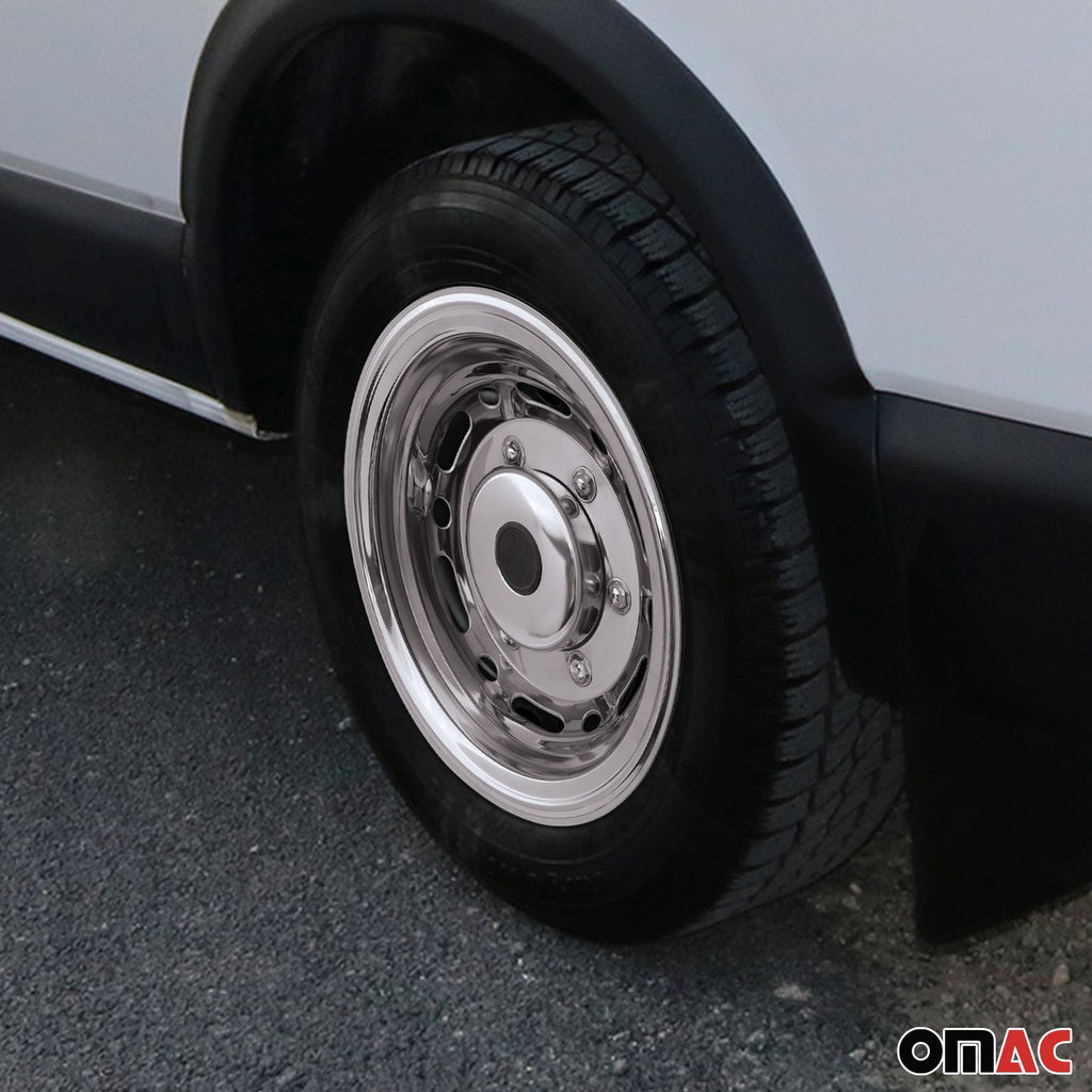 2015-2026 Ford Transit 16" Dual Wheel Simulator Hubcaps Chrome Rear 2Pcs