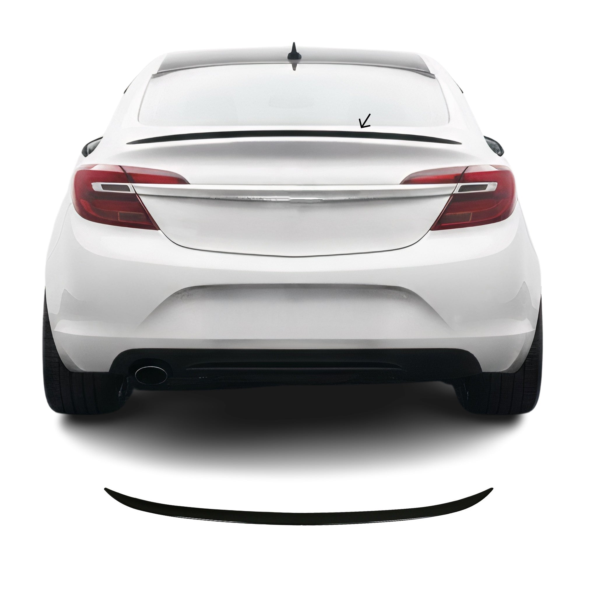 2011-2016 Hyundai Elantra Sedan Rear Trunk Spoiler Wing Black
