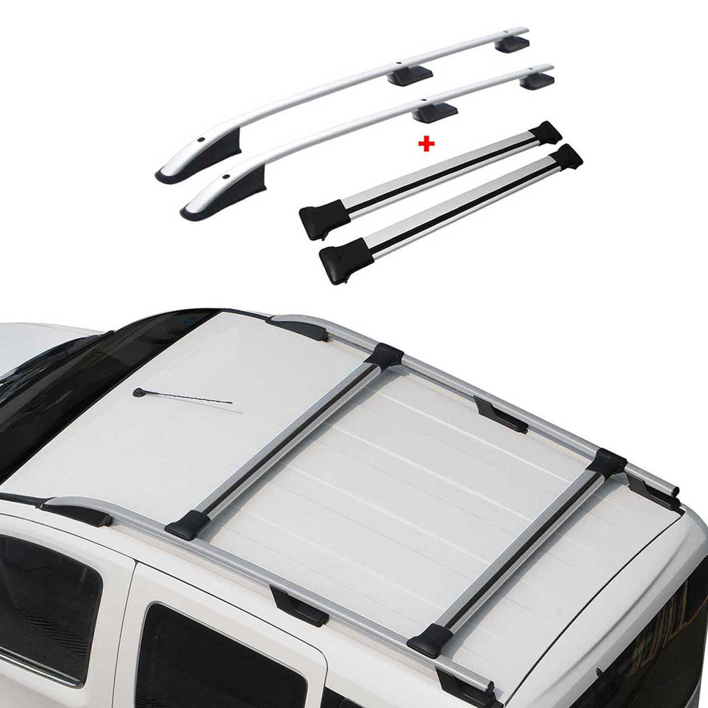 2015-2020 Ford Transit SWB Roof Racks & Roof Rack Rails Silver