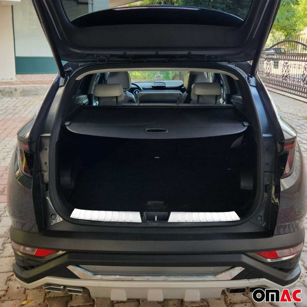 2022-2026 Hyundai Tucson OMAC Trunk Sill Cover Silver Stainless Steel