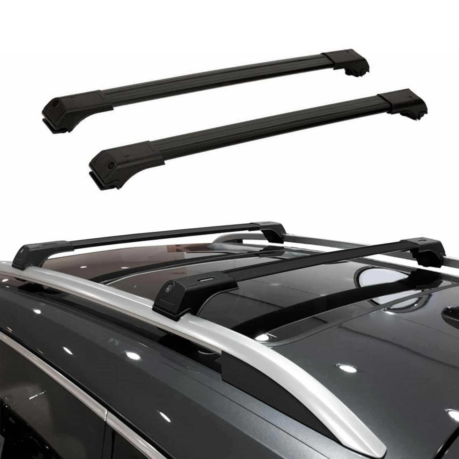 2012-2014 VW Passat B7 Wagon Roof Rack Cross Bars Black