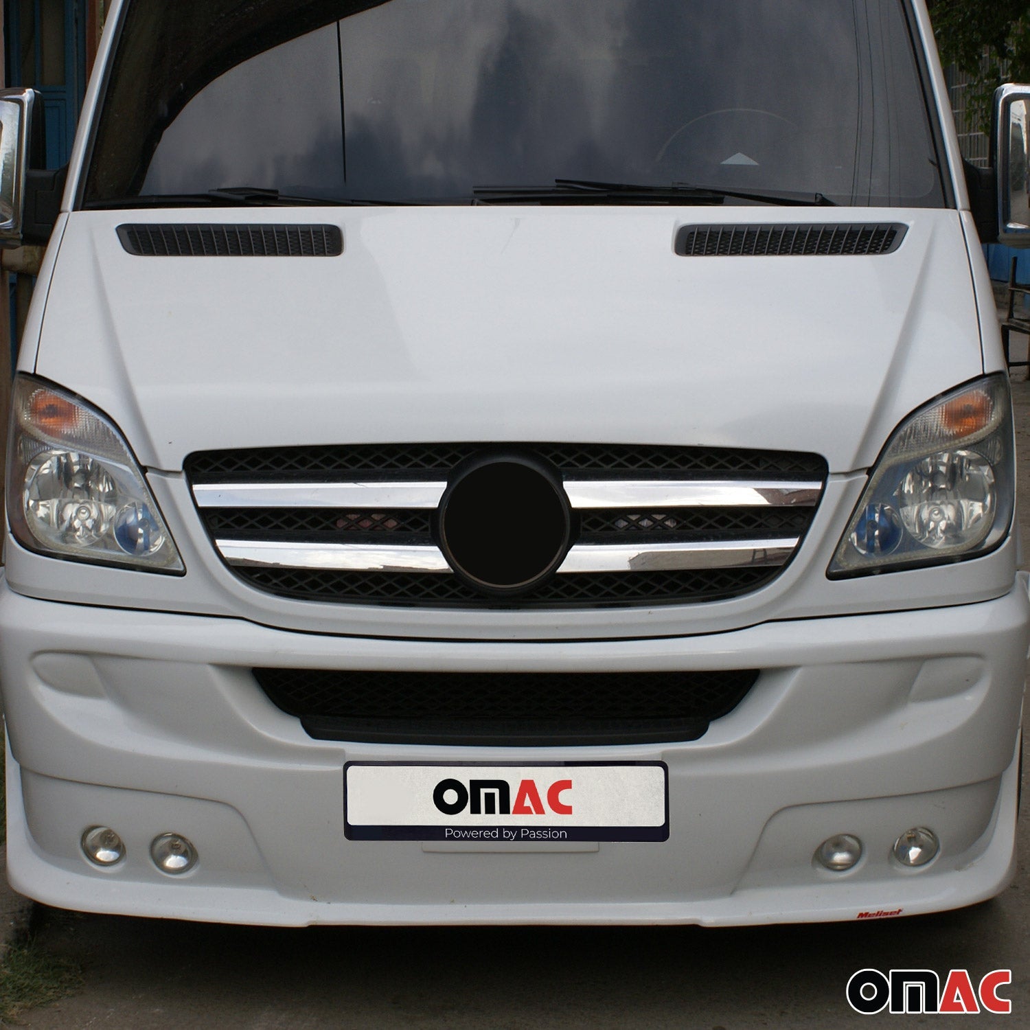2006-2013 Mercedes Sprinter W906 Front Bumper Grill Trim Molding Stainless Steel 4x