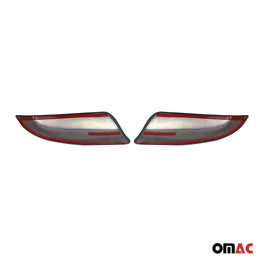 2011-2015 Kia Sorento Side Mirror Cover Caps Stainless Steel Silver 2 Pcs