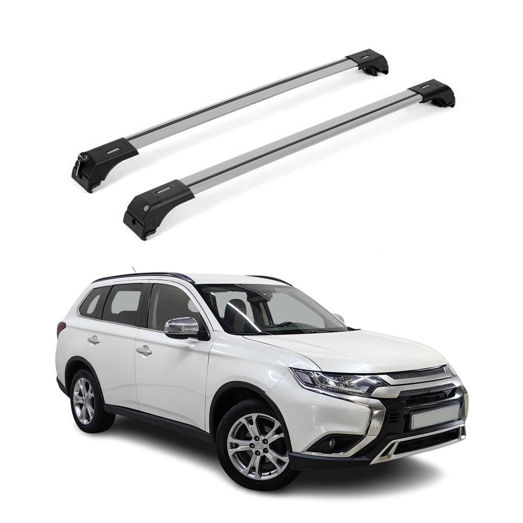 2011-2026 Mitsubishi Outlander Sport Roof Rack Cross Bras Silver 2 pieces