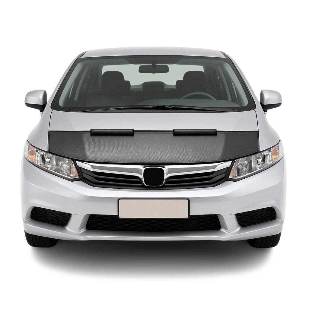 2012-2015 Honda Civic Car Bonnet Mask Hood Bra Carbon Black 1 Pc