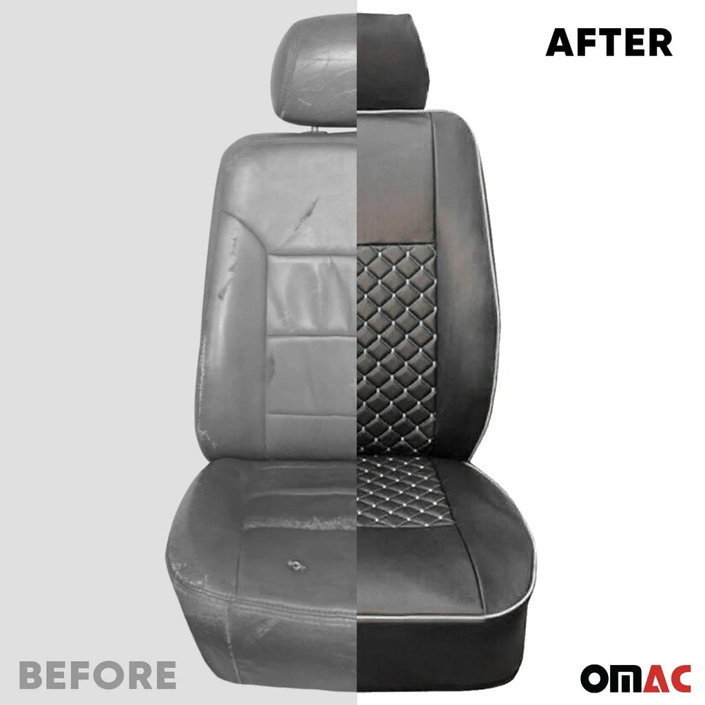 2015-2026 Ford Transit Leather Custom fit Car Seat Cover Black White