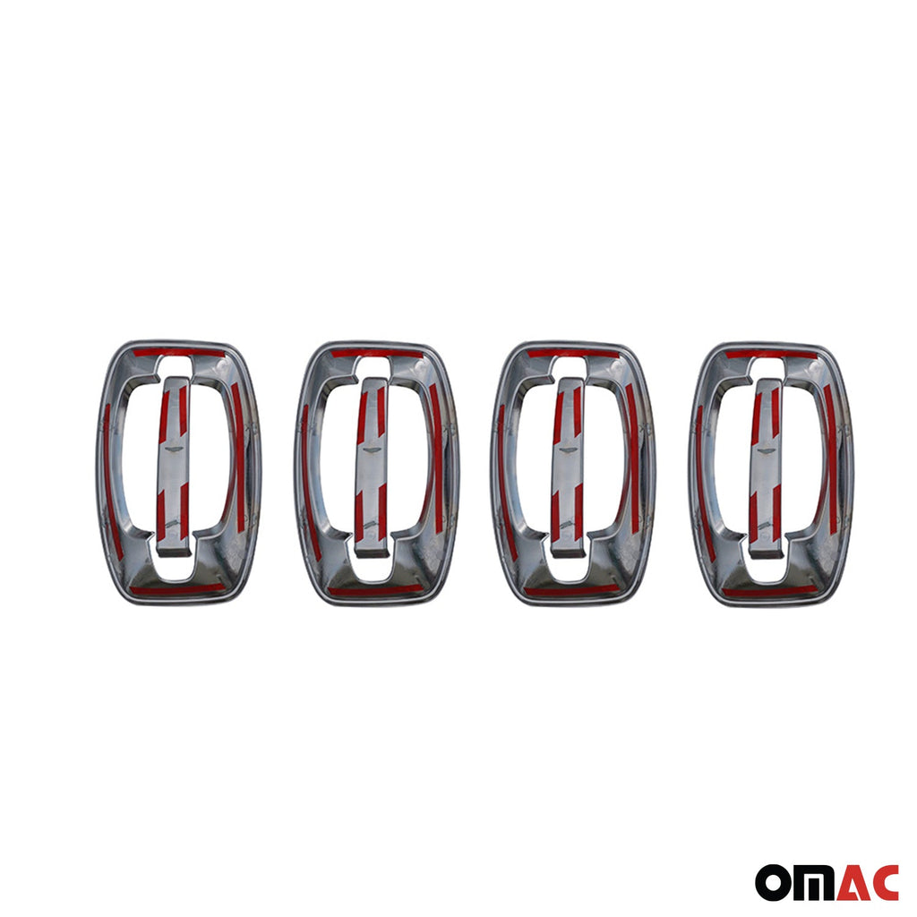 2014-2022 RAM ProMaster Car Door Handle Cover Protector Silver Chrome 8 Pcs