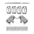 2014-2022 RAM ProMaster Mirror Cover Caps & Door Sill Covers Chrome Set 13x