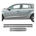 Mercedes Side Door Molding Trim Skirt Garnish Stainless Steel Dark 4Pcs