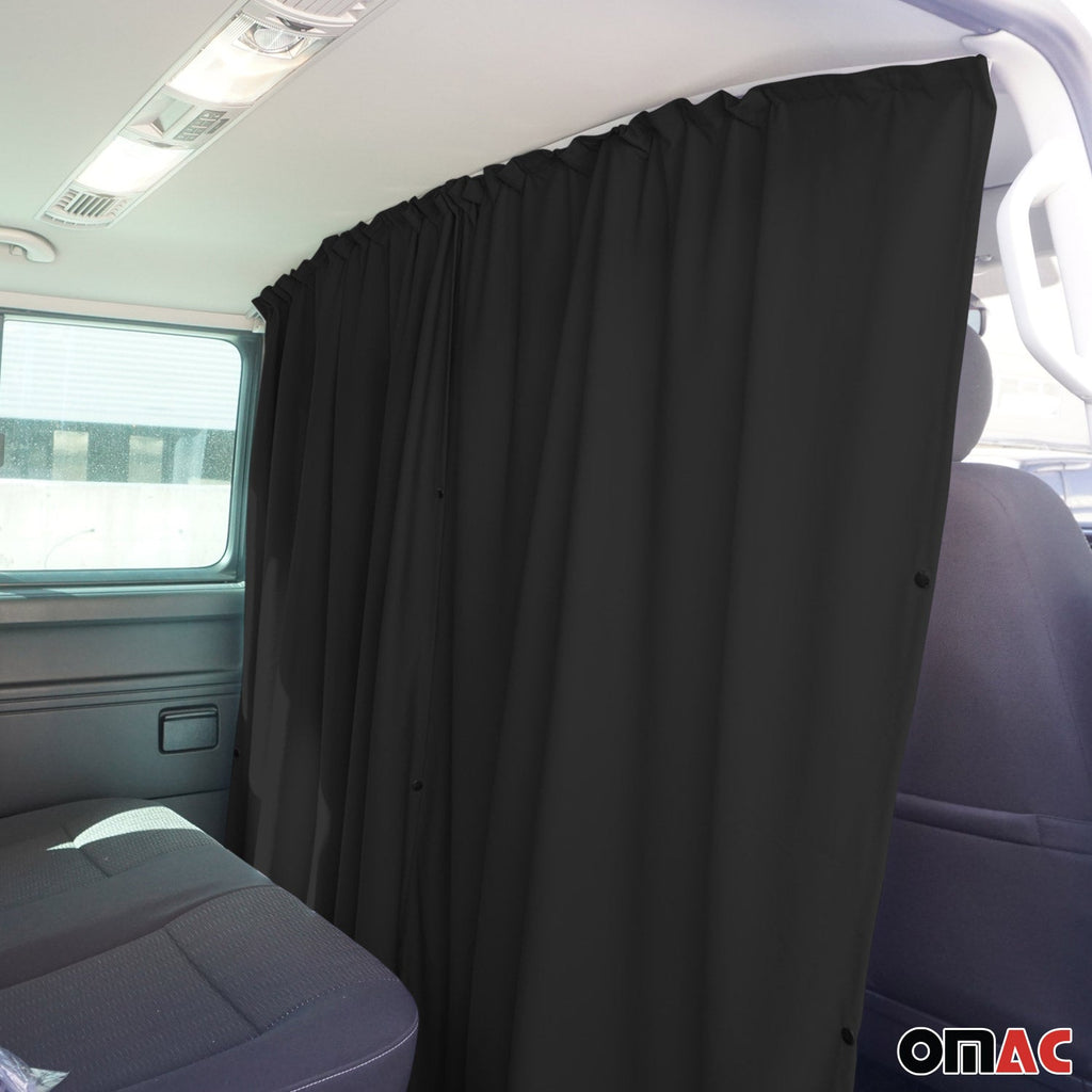 2014-2026 RAM ProMaster Cabin Divider Curtains Privacy Curtains Black 2 Curtains