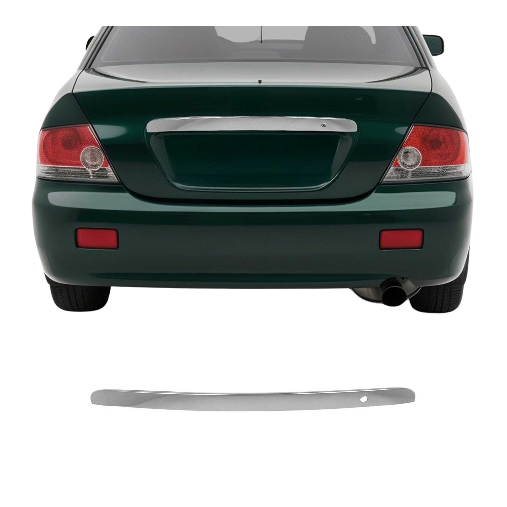 2004-2006 Mitsubishi Lancer VII Rear Trunk Molding Trim Stainless Steel Silver 1Pc