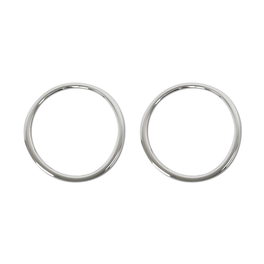 2007-2015 Smart ForTwo Radio Button Switch Seal Washer Trim Stainless Steel 2 Pcs