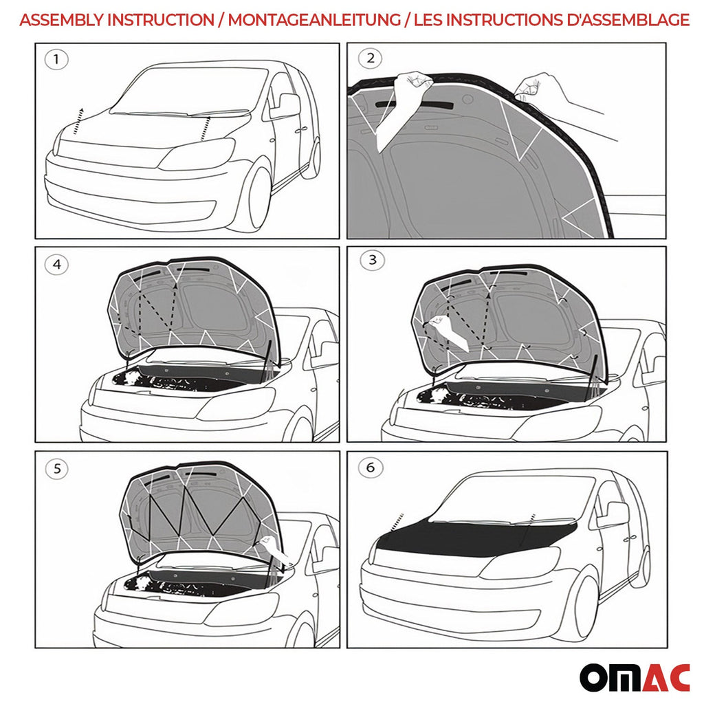 2014-2022 RAM ProMaster Car Bonnet Mask Hood Bra Full Coverage Chequered