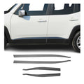 2015-2024 Jeep Renegade Side Door Molding Trim Skirt Garnish 4 Steel Dark 4Pcs