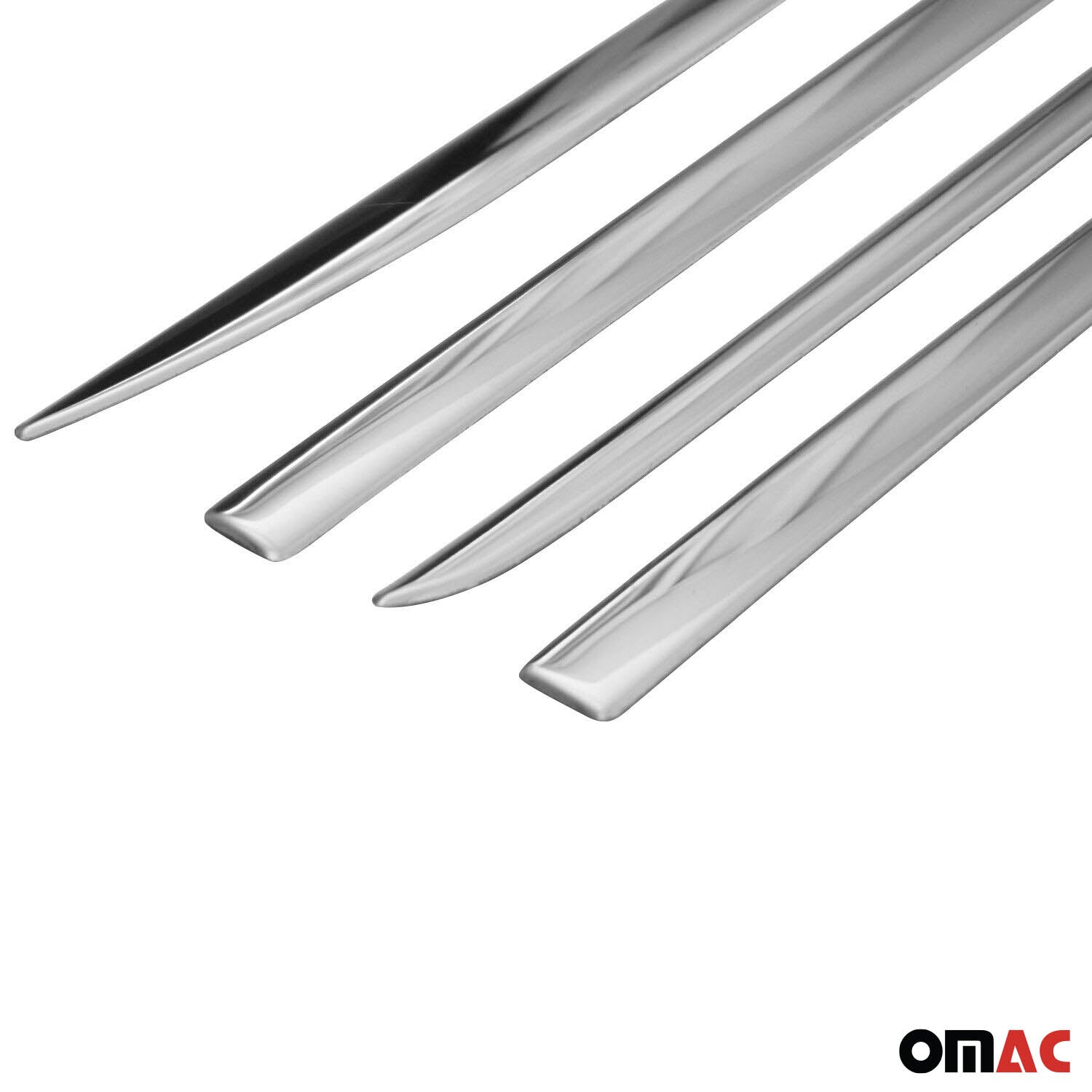 2013-2019 Ford Escape Side Door Molding Trim Skirt Garnish Stainless Steel Silver 4Pcs