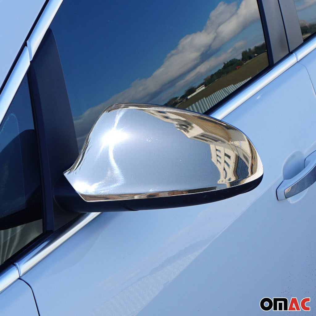 2016-2019 Buick Cascada Side Mirror Cover Caps Stainless Steel Silver 2 Pcs