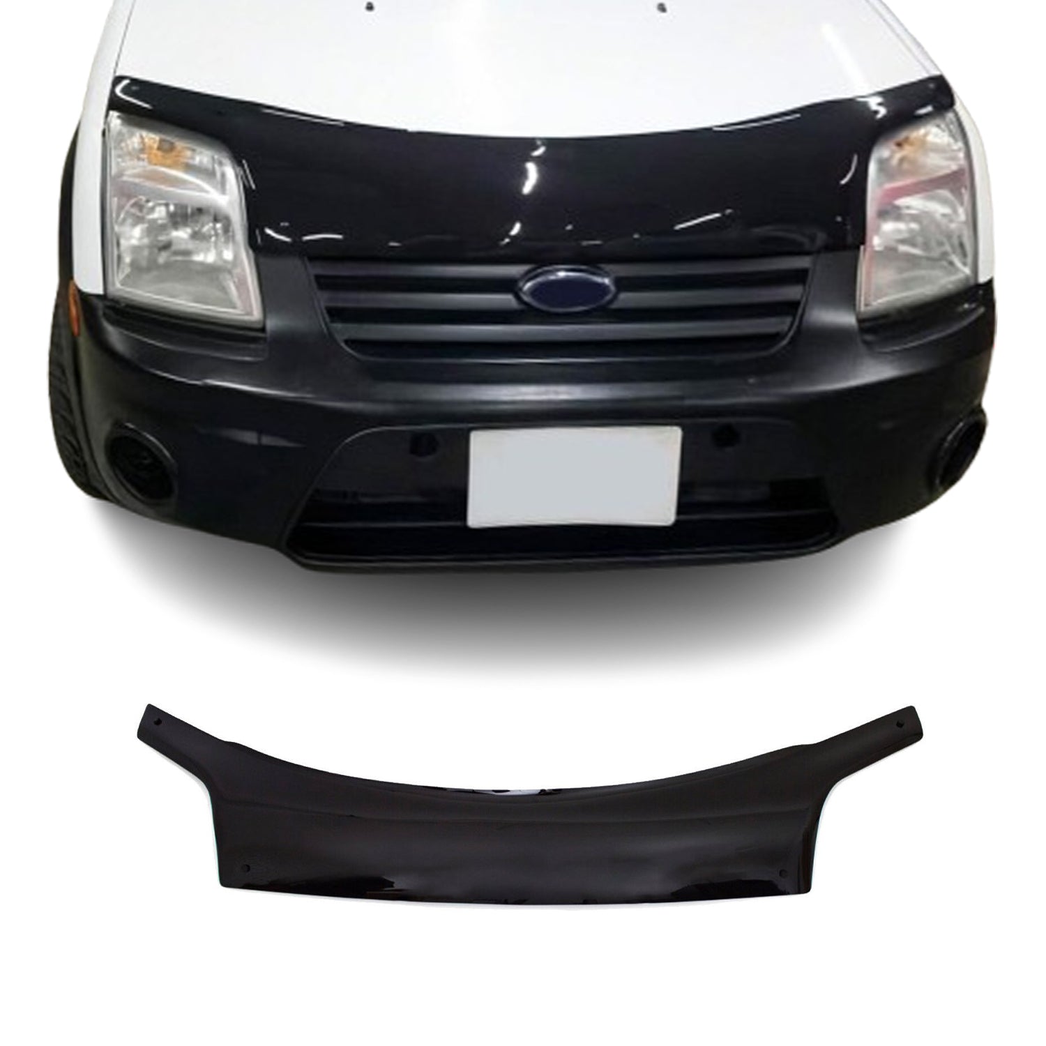 2002-2009 Ford Transit Connect Front Bug Shield Hood Deflector 1 Pc Smoke