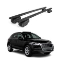 Lockable Roof Rack Cross Bars Luggage Carrier for Audi Q5 SQ5 2.gen 2018-2025 Black 2Pcs