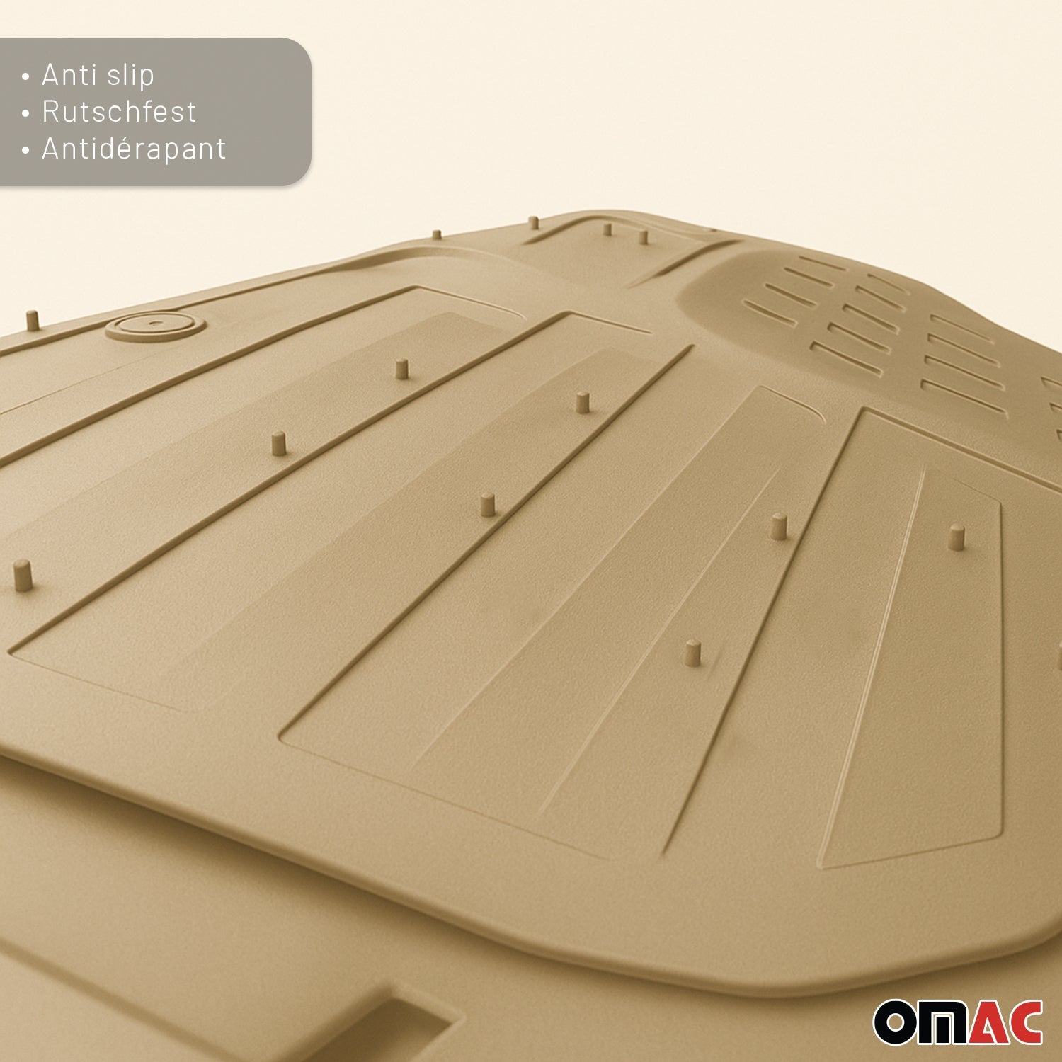 Kia Forte Heavy Duty Trim to fit Floor Mats Liner Tan All Weather 4Pcs