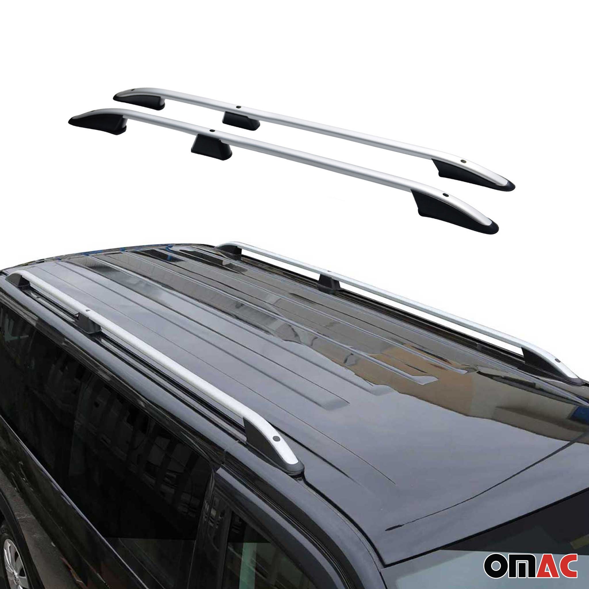 2015-2018 Chevrolet City Express Roof Rack Rails Side Rails Silver
