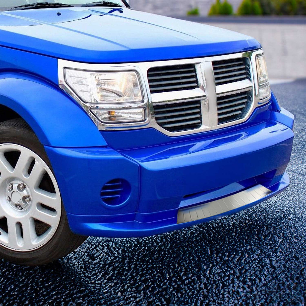 2007-2012 Dodge Nitro Front Bumper Trim Molding Brushed Stainless Steel Silver 1 Pc
