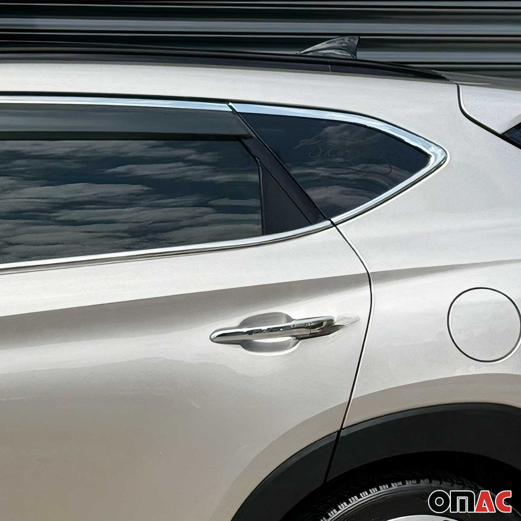 2016-2021 Hyundai Tucson Window Molding Trim Streamer Stainless Steel Dark 14 Pcs