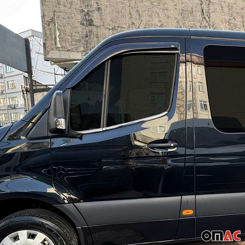 2019-2026 Mercedes Sprinter W907 910 Window Molding Trim Streamer Stainless Steel 4x