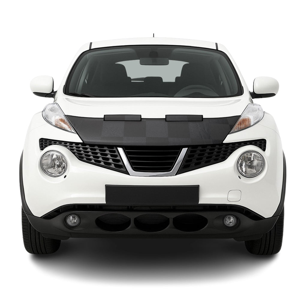 2011-2017 Nissan Juke Car Bonnet Mask Hood Bra Black Chequered 1 Pc